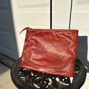 Frye Campus Zip pouch Burnt Red - New with Tags